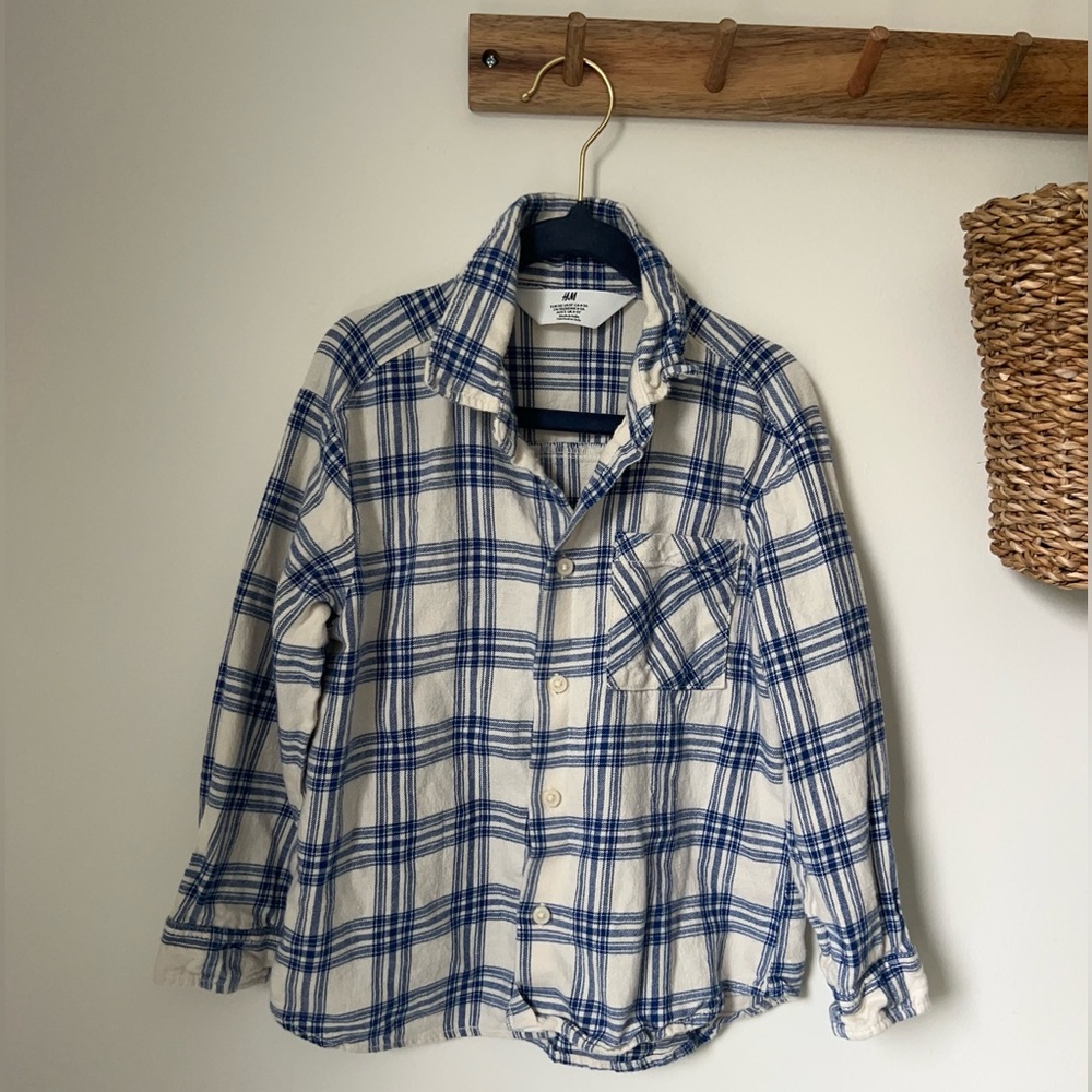 Boys blue flannel